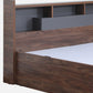 OmkarWood Serenity Queen Bed – Natural Walnut Finish with Box & Headboard Storage