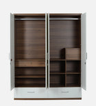 SleekAura 4-Door Engineered Wood Wardrobe