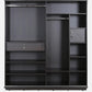 OmkarWood AuraMax Sliding Door Wardrobe – Basalt Grey High Gloss Finish