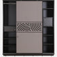OmkarWood AuraMax Sliding Door Wardrobe – Basalt Grey High Gloss Finish