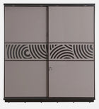 OmkarWood AuraMax Sliding Door Wardrobe – Basalt Grey High Gloss Finish