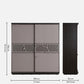 OmkarWood AuraMax Sliding Door Wardrobe – Basalt Grey High Gloss Finish