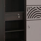 OmkarWood AuraMax Sliding Door Wardrobe – Basalt Grey High Gloss Finish