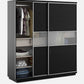 Omkarwood Zenix Premium Sliding Door Wardrobe – Wenge Melamine Finish