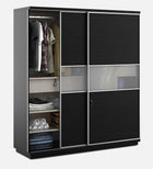 Omkarwood Zenix Premium Sliding Door Wardrobe – Wenge Melamine Finish