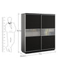 Omkarwood Zenix Premium Sliding Door Wardrobe – Wenge Melamine Finish