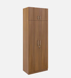 Omkarwood Lotus 2-Door Wardrobe with Loft & Drawer – Exotic Teak Finish