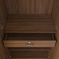Omkarwood Lotus 2-Door Wardrobe with Loft & Drawer – Exotic Teak Finish