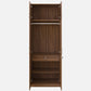 Omkarwood Lotus 2-Door Wardrobe with Loft & Drawer – Exotic Teak Finish