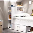 Modern Queen Size Storage Bed with Headboard