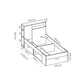 Modern Queen Size Storage Bed with Headboard