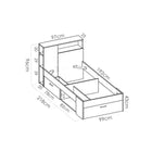 Modern Queen Size Storage Bed with Headboard