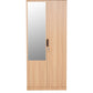 Omkarwood “Milford” Premium 2-Door Engineered Wood Wardrobe with Mirror & Drawer – Urban Teak Finish