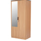 Omkarwood “Milford” Premium 2-Door Engineered Wood Wardrobe with Mirror & Drawer – Urban Teak Finish