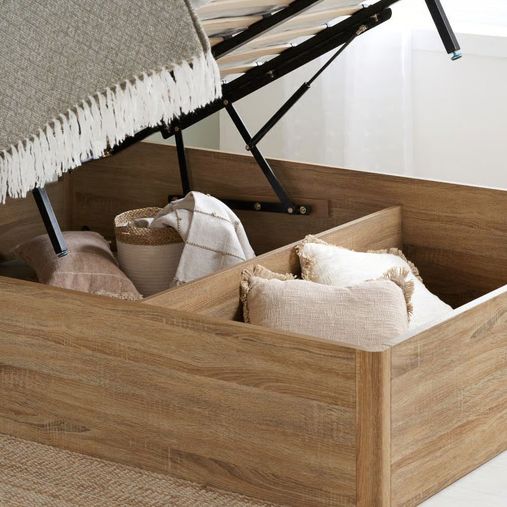 Olden Oak Ottoman Bed