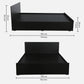 LuxeWood Platform Bed Queen Size with Box Storage