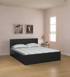 LuxeWood Platform Bed Queen Size with Box Storage