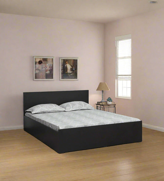 LuxeWood Platform Bed Queen Size with Box Storage