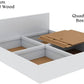 Premium King Size Bed with Quad Storage (Engineered Wood, White Finish)