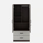 Omkarwood Rillo Premium 2-Door Engineered Wood Wardrobe with Drawer Storage