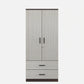 Omkarwood Rillo Premium 2-Door Engineered Wood Wardrobe with Drawer Storage