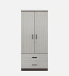 Omkarwood Rillo Premium 2-Door Engineered Wood Wardrobe with Drawer Storage