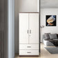 Omkarwood Rillo Premium 2-Door Engineered Wood Wardrobe with Drawer Storage