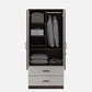 Omkarwood Rillo Premium 2-Door Engineered Wood Wardrobe with Drawer Storage
