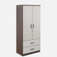 Omkarwood Rillo Premium 2-Door Engineered Wood Wardrobe with Drawer Storage