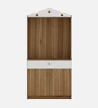 OmkarWood Natural Wooden Finish Pooja Temple with Storage & Drawer