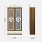 OmkarWood Lyon Teak & White Engineered Wood Pooja Mandir with Doors & Storage