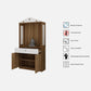 OmkarWood Natural Wooden Finish Pooja Temple with Storage & Drawer