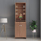 OmkarWood Premium Engineered Wood Temple with Storage (Walnut Finish)