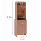 OmkarWood Premium Engineered Wood Temple with Storage (Walnut Finish)