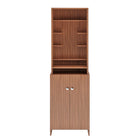OmkarWood Premium Engineered Wood Temple with Storage (Walnut Finish)