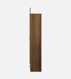 OmkarWood Lyon Teak & White Engineered Wood Pooja Mandir with Doors & Storage