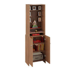OmkarWood Premium Engineered Wood Temple with Storage (Walnut Finish)