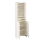 OmkarWood Premium White Pooja Temple with Storage