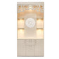 OmkarWood Premium LED Illuminated Engineered Wood Pooja Mandir with Storage