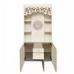 OmkarWood Premium LED Illuminated Engineered Wood Pooja Mandir with Storage