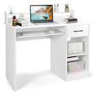 22" Wide Computer Desk Writing Study Laptop Table w/Drawer & Keyboard Trayy White