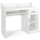 22" Wide Computer Desk Writing Study Laptop Table w/Drawer & Keyboard Trayy White
