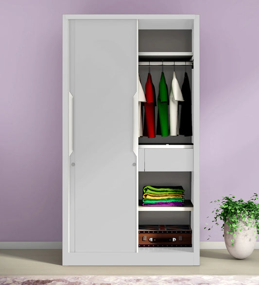 Omkarwood PrimeGlide Metal Sliding Wardrobe