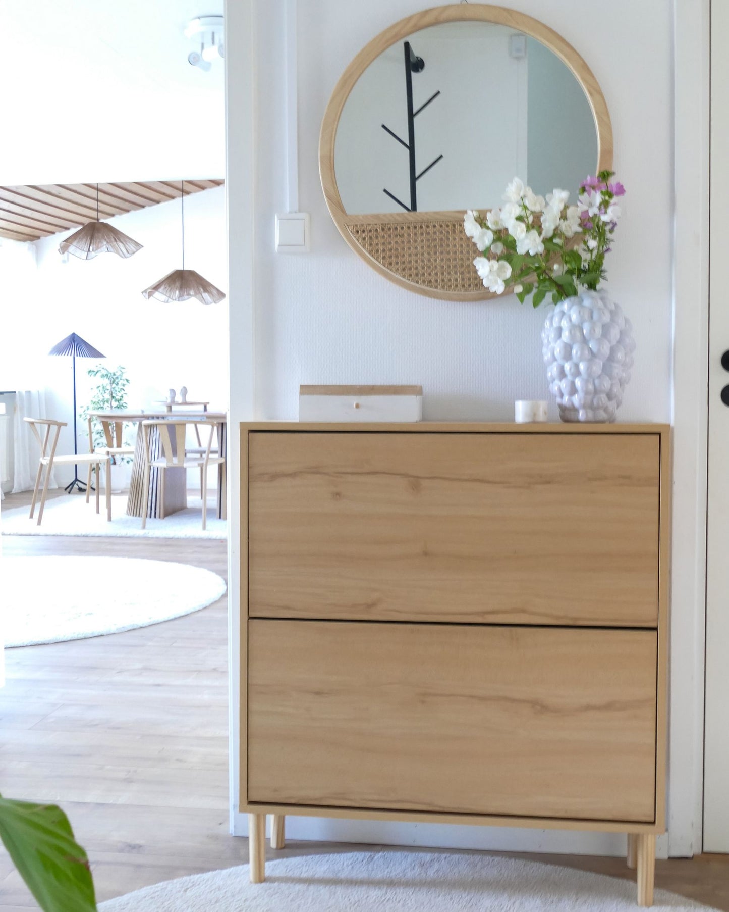 OmkarWood Solace Premium Engineered Wood Shoe Cabinet