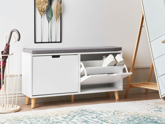 Omkarwood LuxeSit Shoe Rack & Bench