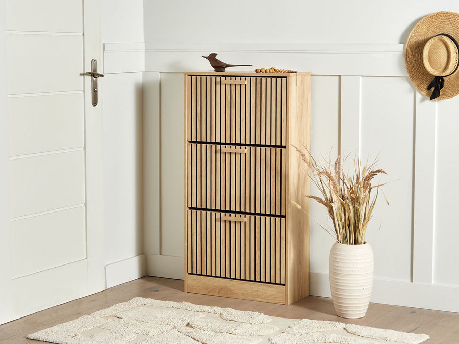 Omkarwood StriaLux Premium Shoe Cabinet