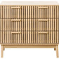 OmkarWood Valencia Slatted Sideboard Cabinet – Natural Oak Finish