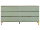 Sage Luxe 6-Drawer Sideboard by OmkarWood Furniture
