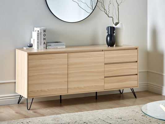 OmkarWood “Nordic Elegance” Premium Engineered Wood Sideboard Cabinet