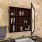 OmkarWood Aesthetic Engineered Wood Bathroom Cabinet with Mirror – 5-Shelf Brown Finish